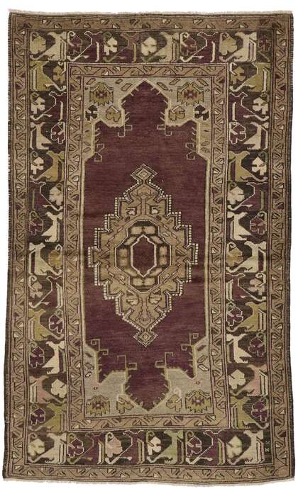 4 x 6 Vintage Oushak Rug 50112