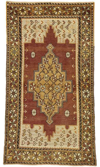 4 x 7 Vintage Turkish Oushak Rug 50176