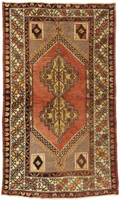 4 x 6 Vintage Turkish Oushak Rug 50289