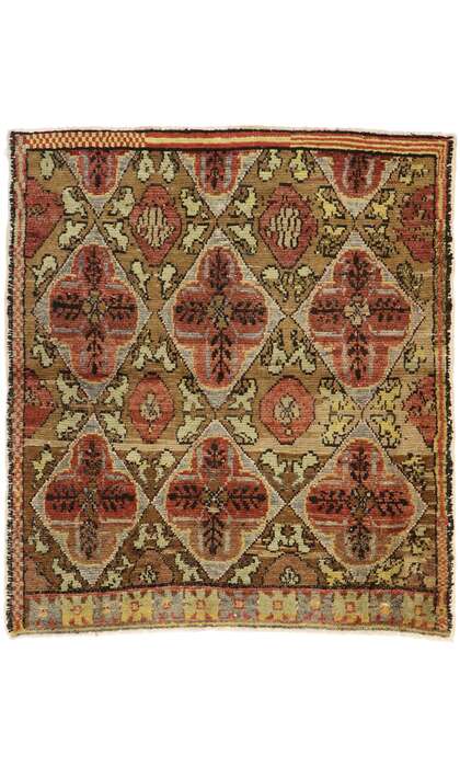 4 x 4 Vintage Oushak Rug 51081