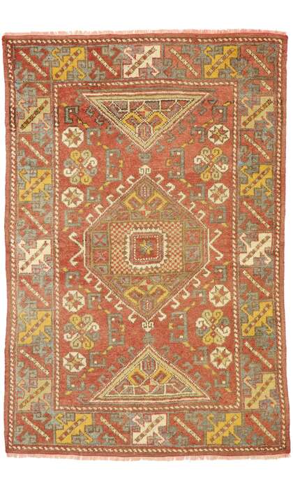 4 x 6 Vintage Turkish Oushak Rug 51213