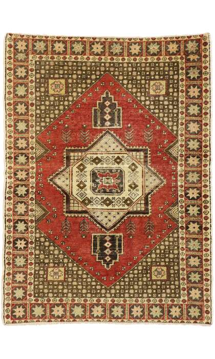 4 x 6 Vintage Turkish Sivas Rug 51457