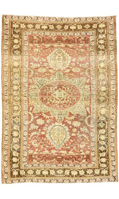 4 x 6 Vintage Turkish Oushak Rug 51560