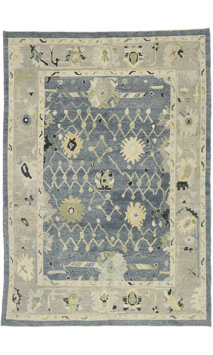 9 x 13 Contemporary Turkish Oushak Rug 52876