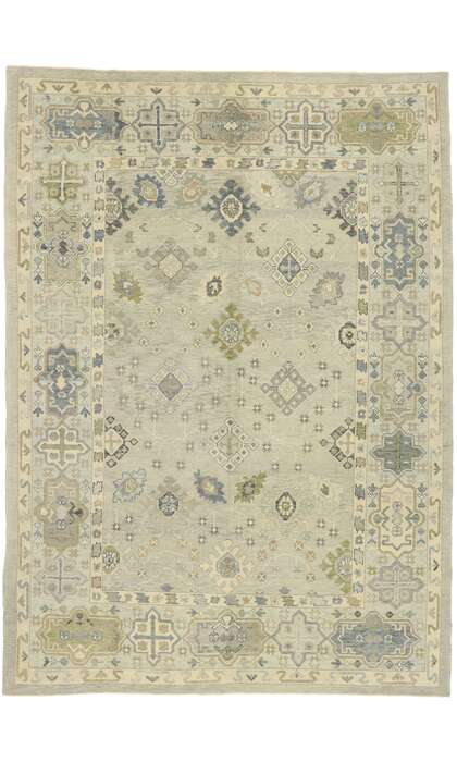 9 x 13 Contemporary Turkish Oushak Rug 52892