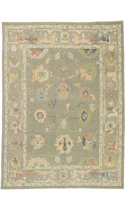 9 x 12 Contemporary Turkish Oushak Rug 52918