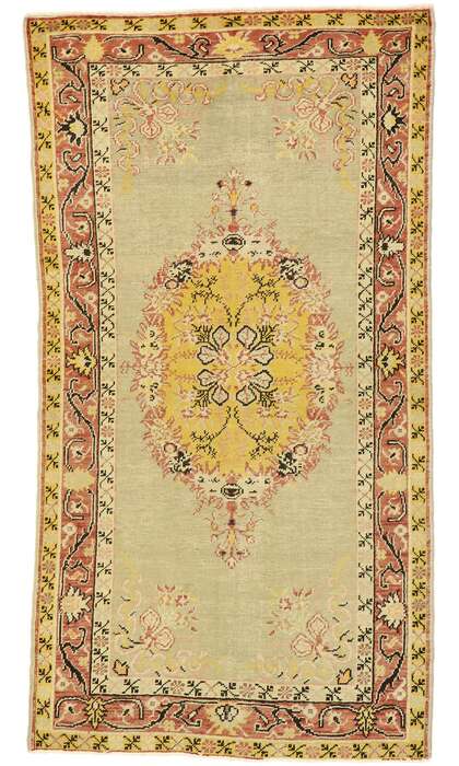 3 x 6 Antique Oushak Rug 737853 x 6 Antique Oushak Rug 73785