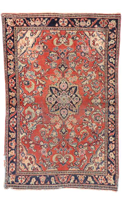 4 x 6 Antique Persian Mahal Rug 76866