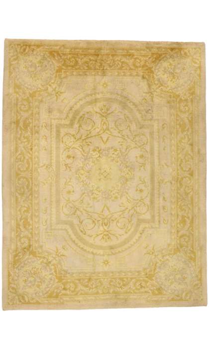 9 x 12 Antique Aubusson Rug 77421
