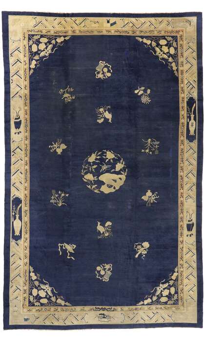 12 x 19 Antique Chinese Peking Rug 77439