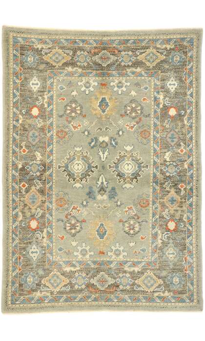 4 x 6 Contemporary Turkish Oushak Rug 52886