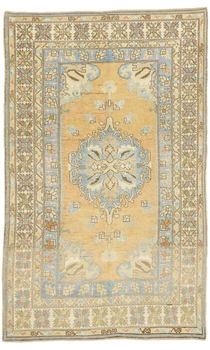 5 x 7 Vintage Turkish Oushak Rug 52966