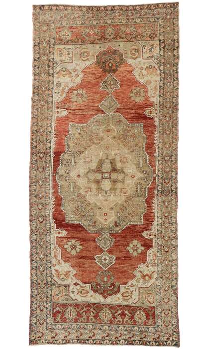 5 x 11 Vintage Turkish Oushak Rug 52980