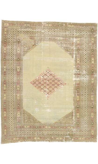 10 x 13 Distressed Antique Persian Khorassan Rug 73072