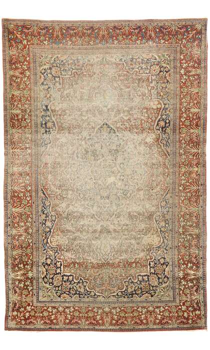 4 x 7 Antique Kashan Rug 77444