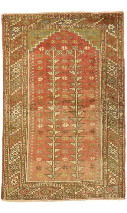 3 x 5 Vintage Turkish Oushak Rug 51384