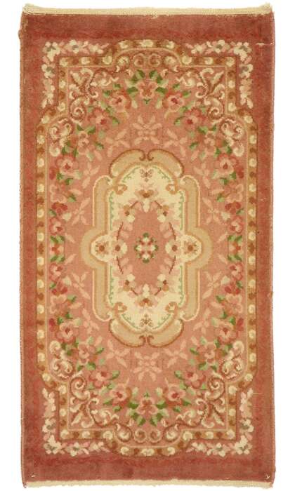 2 x 4 Vintage Machine Made Aubusson Rug 71037