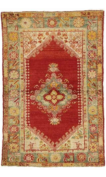 4 x 6 Antique Turkish Oushak Rug 74954