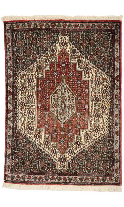 2 x 3 Vintage Persian Sanadaj Rug 75011