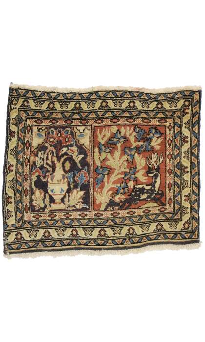 1 x 2 Vintage Mashad Rug 75169