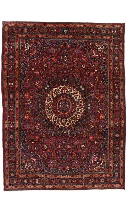 10 x 14 Antique Mashad Rug 75668