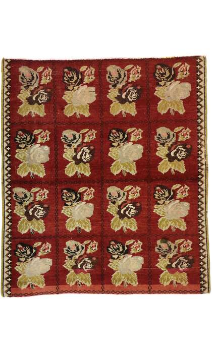 3 x 4 Vintage Oushak Rug 51569