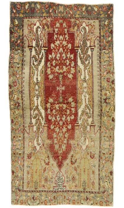 4 x 7 Vintage Turkish Oushak Rug 53071