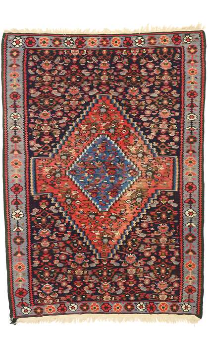 4 x 4 Vintage Bijar Rug 702154 x 4 Vintage Bijar Rug 70215