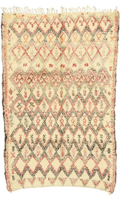 7 x 11 Vintage Beni Ourain Moroccan Rug 74509