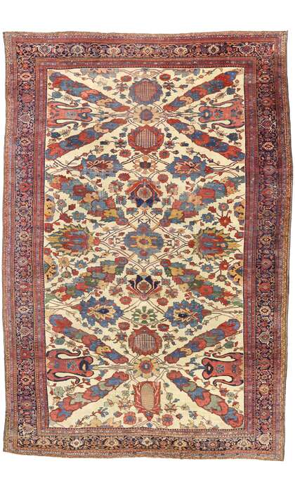 14 x 20 Antique Persian Ziegler Mahal Rug 75660