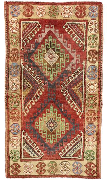 4 x 7 Vintage Turkish Oushak Rug 53056