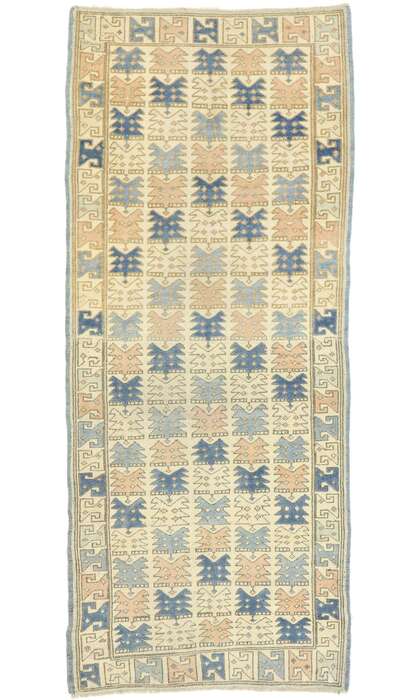 3 x 7 Vintage Turkish Oushak Runner 53144