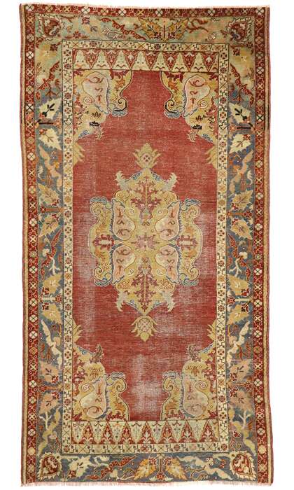 4 x 8 Vintage Turkish Oushak Rug 53149