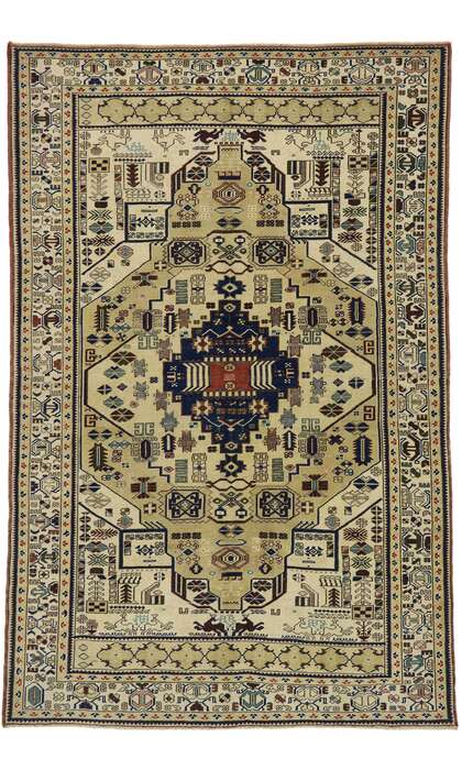 6 x 10 Vintage Turkish Oushak Rug 53225