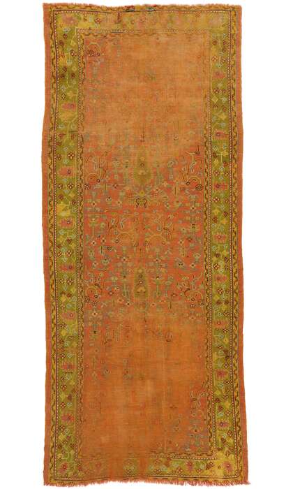 5 x 11 Antique Turkish Oushak Rug 77538