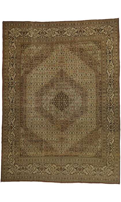 13 x 18 Antique Persian Tabriz Rug 53173