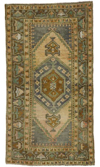 3 x 6 Vintage Turkish Oushak Rug 53184