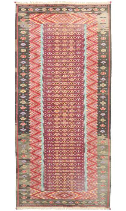 10 x 21 Vintage Indian Dhurrie Rug 77540