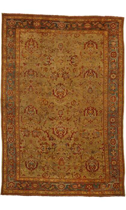 12 x 17 Antique Turkish Oushak Rug 77550