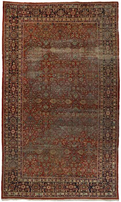 12 x 20 Antique Persian Mahal Rug 77563