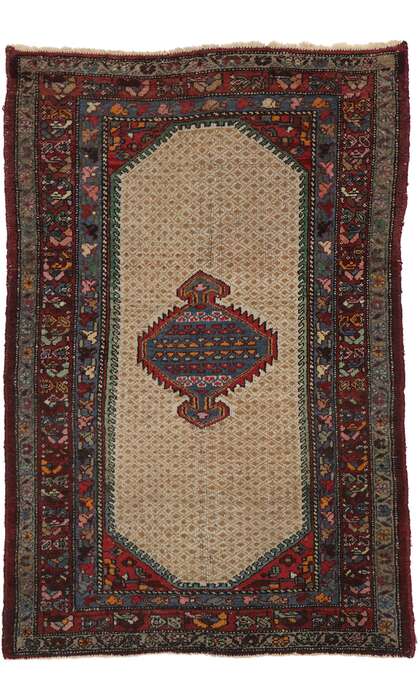 4 x 6 Antique Persian Hamadan Rug 77568