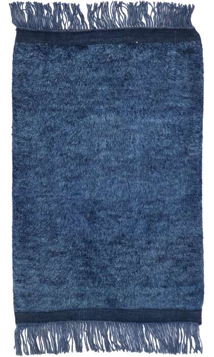 2 x 3 New Contemporary Blue Moroccan Rug 30601