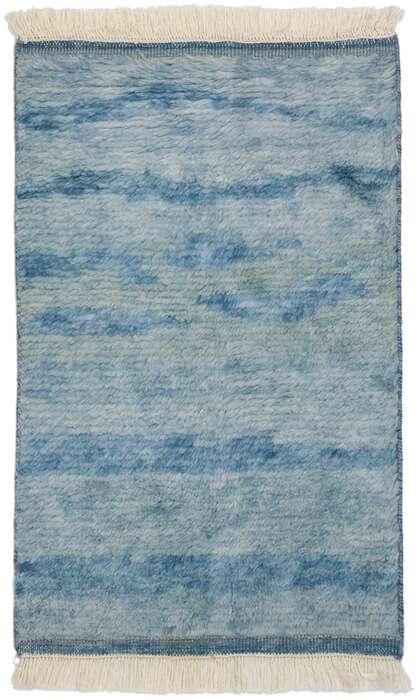 2 x 3 New Contemporary Blue Moroccan Rug 30604