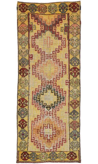 4 x 10 Vintage Turkish Oushak Runner 53258