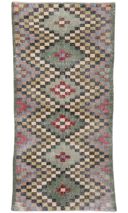 3 x 7 Vintage Turkish Sivas Rug 53317