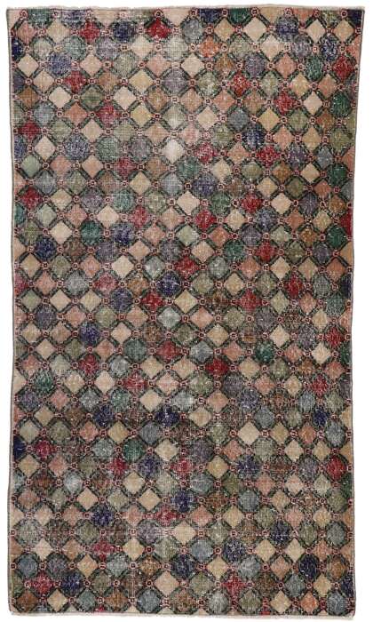 4 x 7 Vintage Turkish Sivas Rug 53327