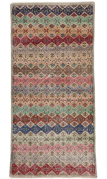 3 x 7 Vintage Turkish Sivas Rug 53344