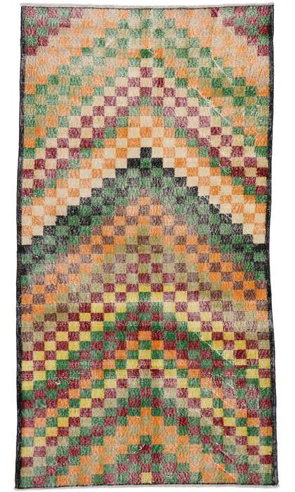 4 x 7 Vintage Turkish Sivas Rug 53370