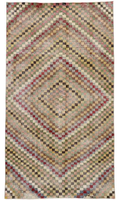 6 x 10 Vintage Turkish Sivas Rug 53376