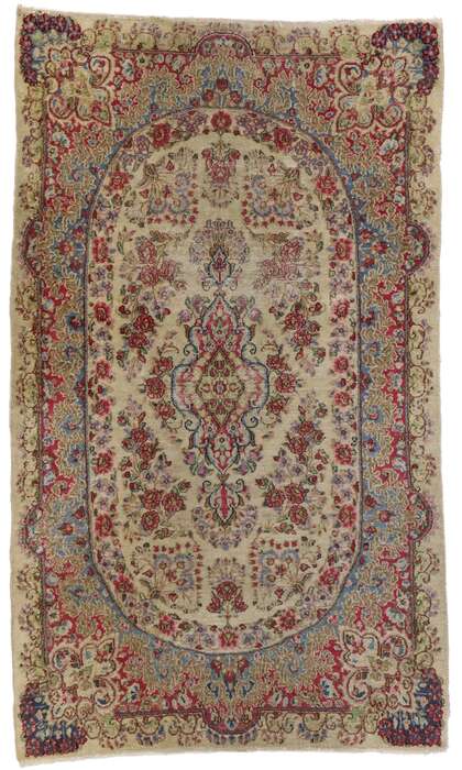 3 x 5 Antique Persian Kerman Rug 77560